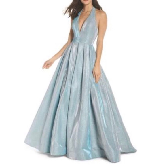 Mac Duggal Dresses & Skirts - Ieena for Mac Duggal Shimmering Halter Neck Gown